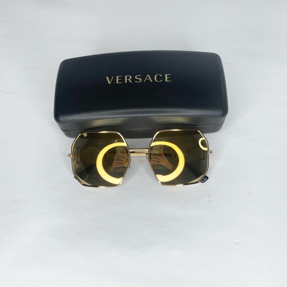 Versace Glasses Gold Mirror Authentic Guarantee - Picture 3 of 6